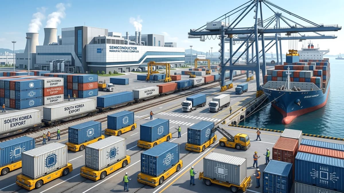 Hàn Quốc: Xuất khẩu đầu tháng 7 đạt kỷ lục mới nhờ ngành bán dẫn